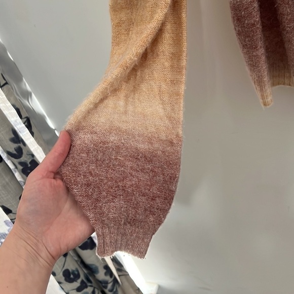 American Eagle Open Front Cardigan Ombré Orange and Purple Size XXS - Picture 2 of 7